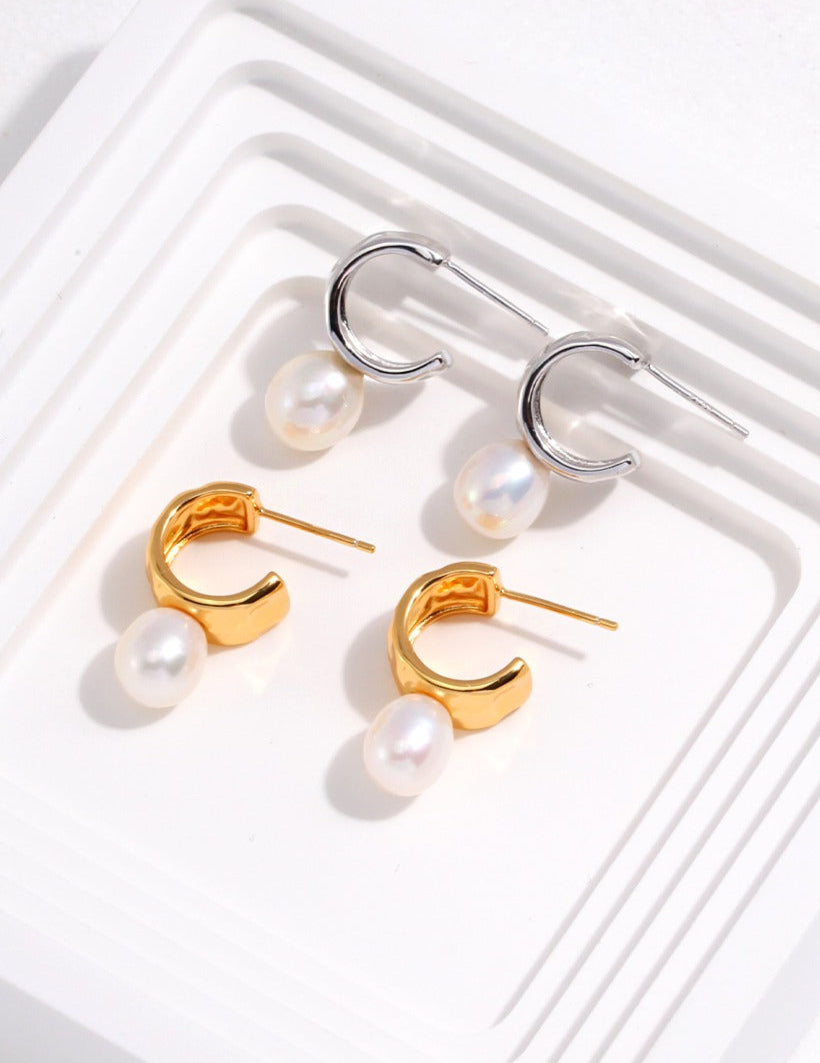 Aurora Drop Pearl Earrings